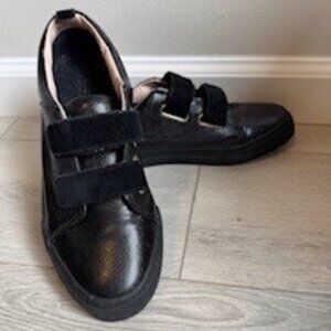 ZARA Black Shiny Velcro Sneakers Size 40